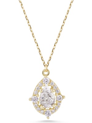 Damla Taşlı 14 Ayar Altın Kolye