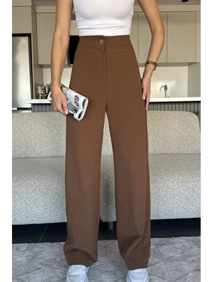 Kadın Bol Paça Kumaş Pantolon P-00018009