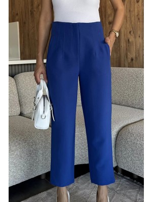 Kadın Bel Çimalı Kumaş Pantolon P-00018026