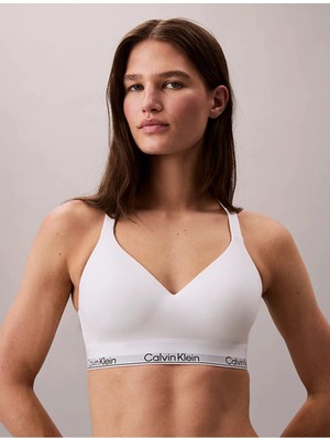 Calvin Klein Kadın Bralet LV00QF8500100 Beyaz Renk B Kalıp Dikişsiz Rahatlık ile Gün Boyu Destek