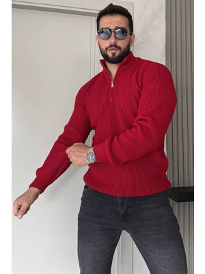 Erkek Yarım Fermuarlı Triko Kazak P-00018379