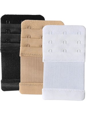 3 Adet Kadın Lastikli Sütyen Uzatma Kopçası 3 Kancalı Agraf/ek Aparatı