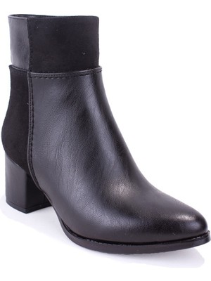 Dagoster DZA07-928910 Siyah Klasik Topuklu Kadın Bot