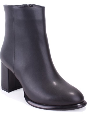 Dagoster DZA07-811501 Siyah Klasik Topuklu Kadın Bot