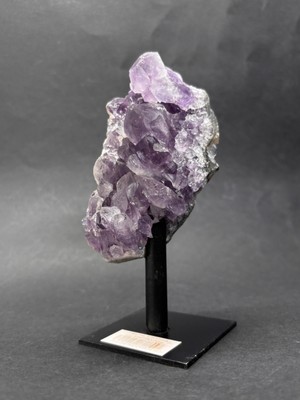 Brezilya Ametist Doğaltaş Siyah Demir Stantlı