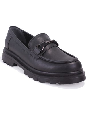 Dagoster DZA07-90834 Siyah Günlük Loafer  Kadın Ayakkabı