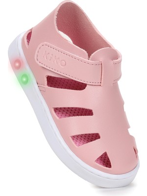 Kiko Kids Limba Işıklı Cırtlı Kız Bebek Sandalet