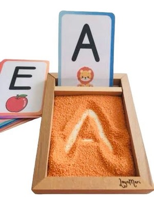 Loyameri Kidsshop Ünlü/ Sesli Harfler Kum Tepsisi Seti 20-15 cm Okulöncesi, Özel Eğitim Etkinlik, Aktivite