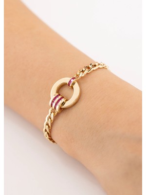 Cetaş Geometrik Işıltı 14 Ayar Altın Bileklik