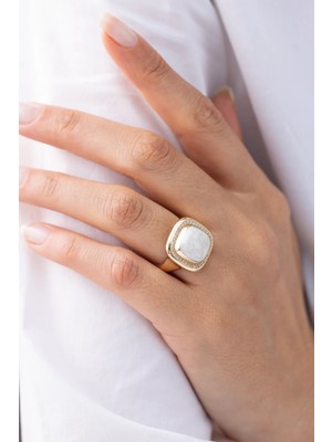 Cetaş Sedef Işıltısı 14 Ayar Altın Yüzük