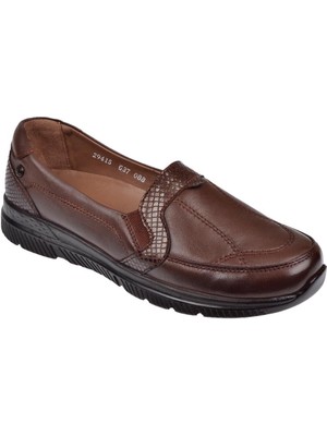 Forelli Hakiki Deri Comfort Kadın Ayakkabı For-Dilmen   Taba