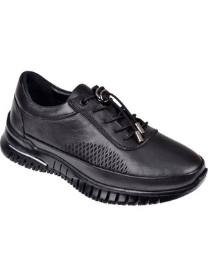 Voyager Hakiki Deri Comfort Kadın Ayakkabı VOY-9407   Siyah