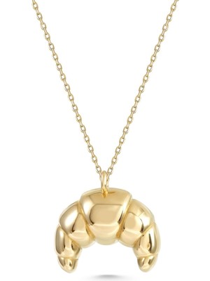 Kruvasan 14 Ayar Altın Kolye