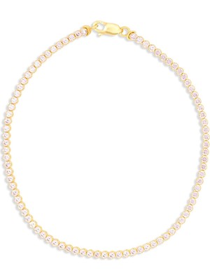 Rose Taş Su Yolu 14 Ayar Altın Bileklik