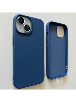 More Gsm  İphone 15 ile Uyumlu Logosuz Lansman Içi Kadife Esnek Silikon Kılıf