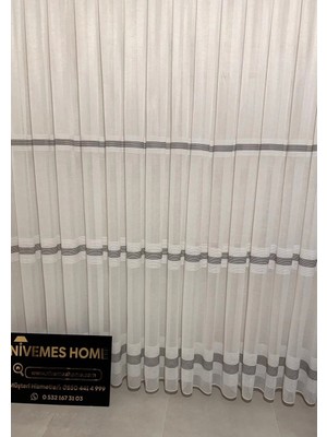 Nivemeshome Keten Maya W011905.804 1/3 Sık Pileli Tül Perde Apm