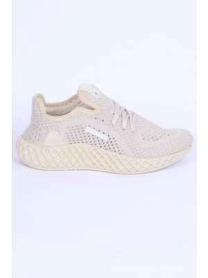 Pierre Cardin 30680 Fileli Rahat Taban Esnek Bej Günlük Kadın Spor Ayakkabı