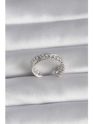 Pirinç Gümüş Renk Kadın Yüzük