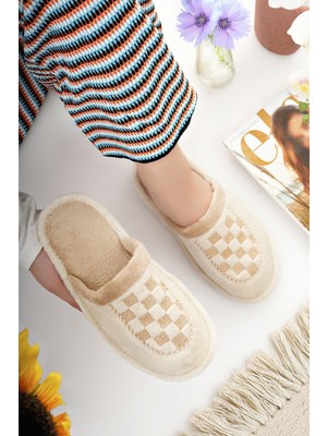 Moda Fırsat Kadın Ev Terliği Peluş Yıkanabilir Içi Yünlü Kürklü Terlik Misafir Çeyiz Bohça Gelin Terliği