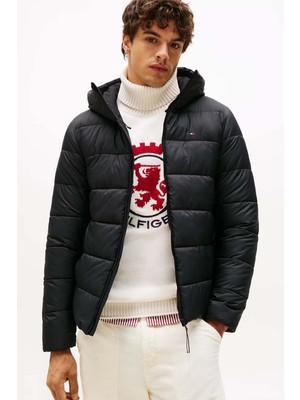 Erkek Mid Weight Kapüşonlu Jacket Mont - Siyah