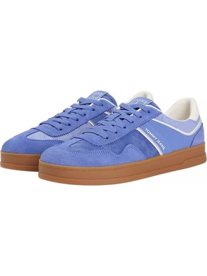 Kadın The Greenwich Kontrast Detaylı Süet Kort Sneaker - Mavi