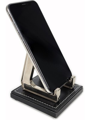 Prozenis PR4286 Ahşap-Deri Tabanlı Lüks Ofis Masaüstü Telefon Standı