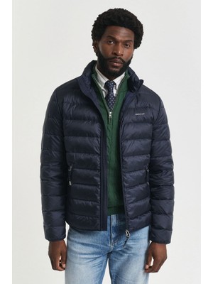 Erkek Regular Fit Dik Yaka Kapitoneli Şişme Mont - Lacivert