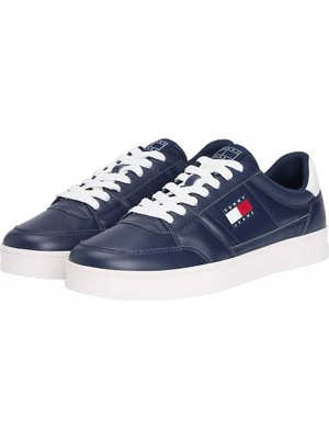 Erkek The Greenwich Logo Patch'li Kort Sneaker - Lacivert