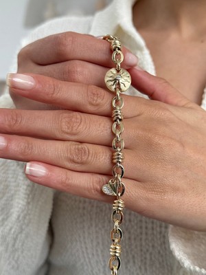 Vintage Helios 14 Ayar Altın Bileklik