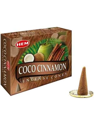 Hem Coco Cinnamon 3 Paket Ekonomik Seçim 30 Adet Konik Tütsü