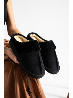 Kadın Ev Terliği Peluş Ev Terliği Ses Yapmaz Taban Sıcak Şık Tasarım