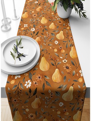 Sonbahar Serisi 140X40 cm Dijital Baskılı Runner (Halloween Autumn)