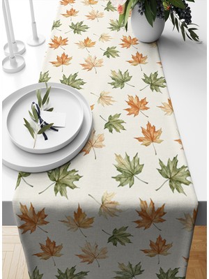 Sonbahar Serisi 140X40 cm Dijital Baskılı Runner (Halloween Autumn)