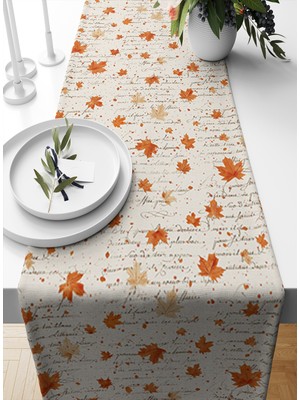 Sonbahar Serisi 140X40 cm Dijital Baskılı Runner (Halloween Autumn)