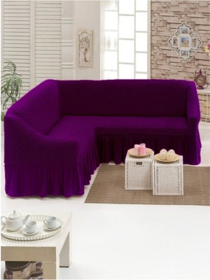 Bürümcük Köşe Koltuk, Kanepe Örtüsü, Koltuk Kılıfı, Lastikli, Etekli, L Köşe 1 Adet