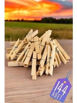 Turk Ahşap Mandal Seti 144 Adet 71