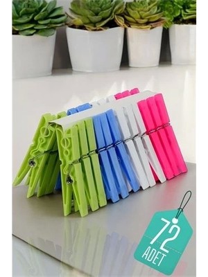 Turk Plastik Çamaşır Mandalı 72 Adet