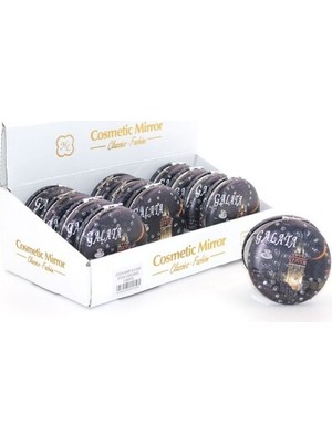 Taşlı Istanbul Tasarımı El Aynası Kalın Model 6