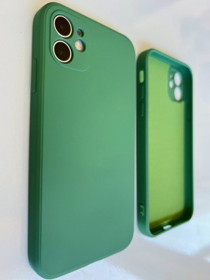 More Gsm iPhone 11 Uyumlu Logosuz Köseli Kalıp 12 Görünümlü Lansman Içi Süet Silikon Kılıf