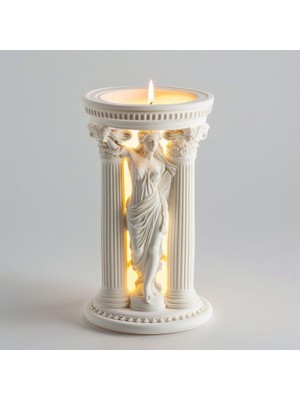 Doğal Soya Kokulu Antik Yunan Roma Tanrıçaları Mum Dekoratif Antik Mum