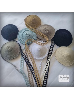 Şerit Motifli Şerit Nakış Modeli | Nakış Aksesuar (Siyah)