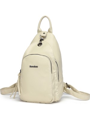 Barcelona Günlük Spor Küçük Boy Kadın Sırt Çantası 1639 Bej