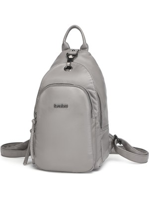 Barcelona Günlük Spor Küçük Boy Kadın Sırt Çantası 1639 Koyu Gri