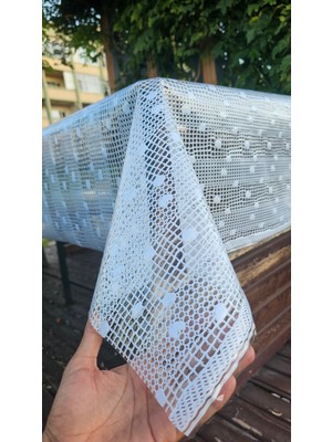 Hasır Pvc Deliksiz Şeffaf Kaplama Muşamba Masa Örtüsü Beyaz Kolay Silinebilir Su Geçirmez Sofra Bezi