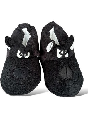 Unisex Panduf Ses Yapmayan Ev Patiği Siyah