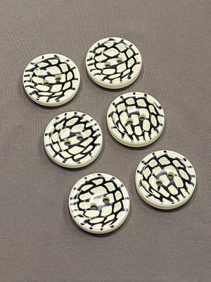 Kaban Hırka Düğmesi / Ağ Model Büyük Boy / 6 Lı Set / 3,5 cm /