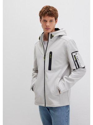 Mavi Su İtici Kapüşonlu Gri Scuba Ceket 0110264-70074