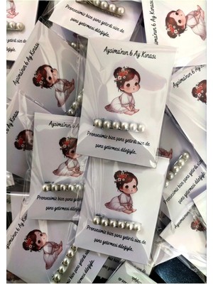 Bursatasarımdünyası 25 Adet Inci Toka Diş Buğdayı Hediyelik.