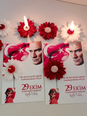 20 Adet 29 Ekim Cumhuriyet Bayramı Hediyesi Mum