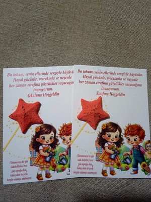 Tohumlu Kart Okula Hoşgeldin Hediyesi 10 Adet